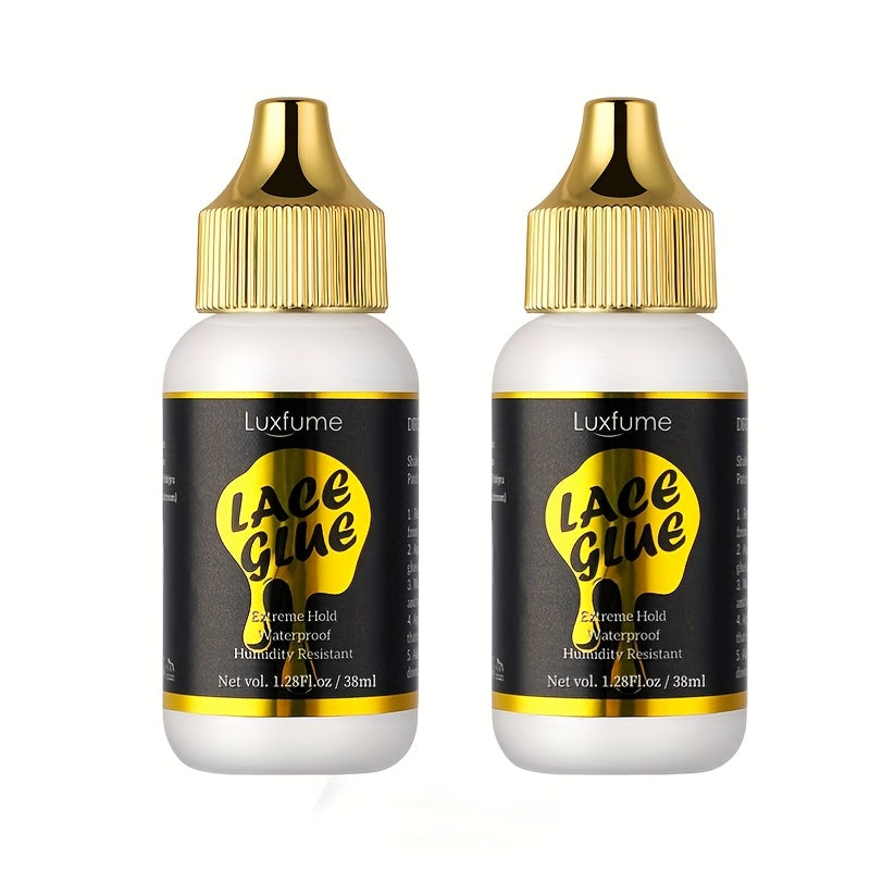 Lace Glue for Wigs Strong Hold Invisible Bonding Adhesive Waterproof Extreme Hold Fast Drying Lace Front Wig Glue for Daily Wear Styling 2pcs Set - product image 15