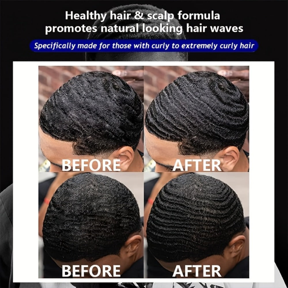 Wave Pomade 2-Pack Strong Hold & No Grease for Men - Easy Water Rinse, Perfect for Creating & Reinforcing 360 Waves, Non-Greasy Daily Hair Styling Cream, 2pcs Value Set - product image 10