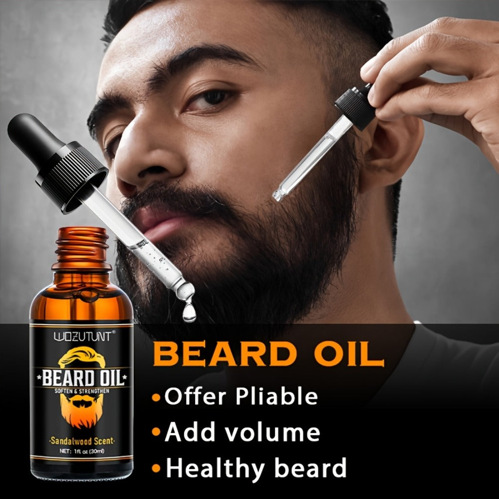 Beard Oil & Balm Grooming Kit for Men — 9-Piece Complete Beard Care Set with Conditioner Wash Brush Comb Clippers Travel Pouch, Beard Pen Option, Birthday Father's Day Gift - product image 2