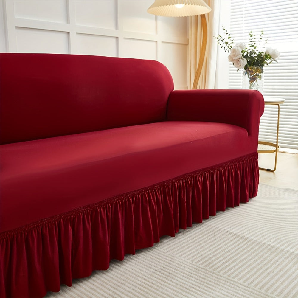 Stretch Sofa Slipcover Lightweight Breathable Elastic Full Cover Skirted Design Anti-Slip Soft Cool Comfort Machine Washable for 3 4 Seater Living Room Furniture Protector - product image 8