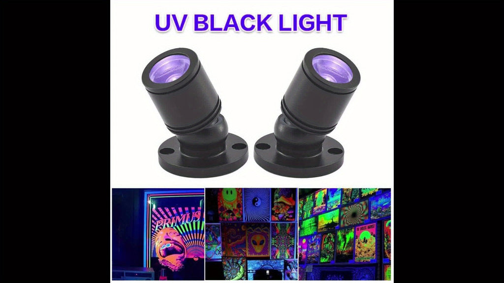 LED UV Blacklight USB Powered Mini Spotlight – Glow Party, Tapestry & UV Reactive Decoration with On/Off Switch - product image 12