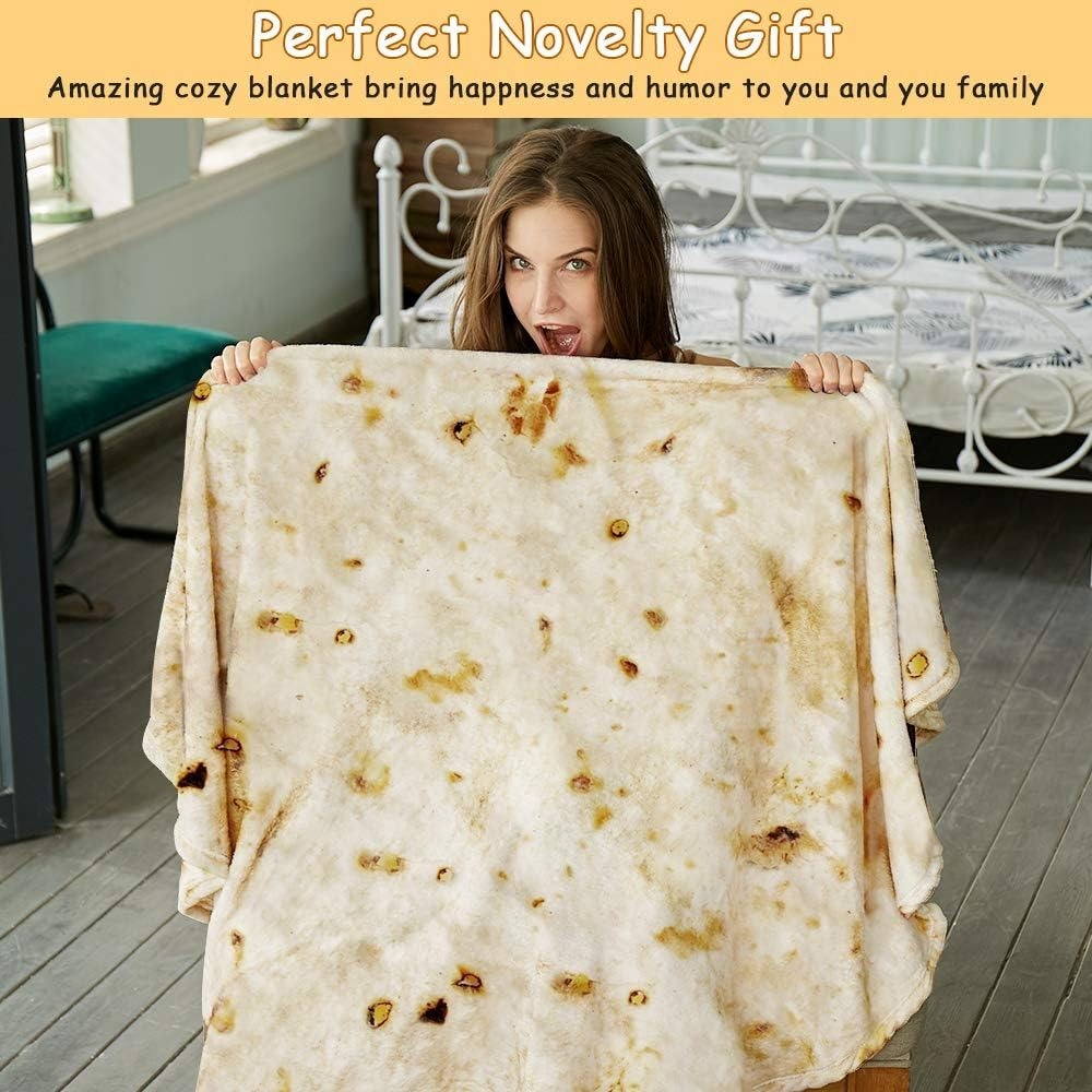 Food Print Flannel Throw Blanket - Funny Pizza Donut Pancakes Digital Print 250GSM Soft Cozy Lightweight All-Season Foodie Throw for Couch Sofa Bed Office Camping Travel - product image 13