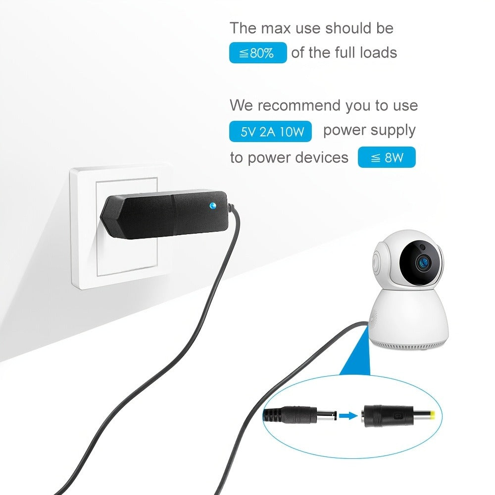 Universal 5V 2A Power Adapter 9-in-1 with 8 Tips - AC/DC 10W Power Supply Type-C Micro-USB Barrel Connectors for Router CCTV LED Strip TV Box - product image 7