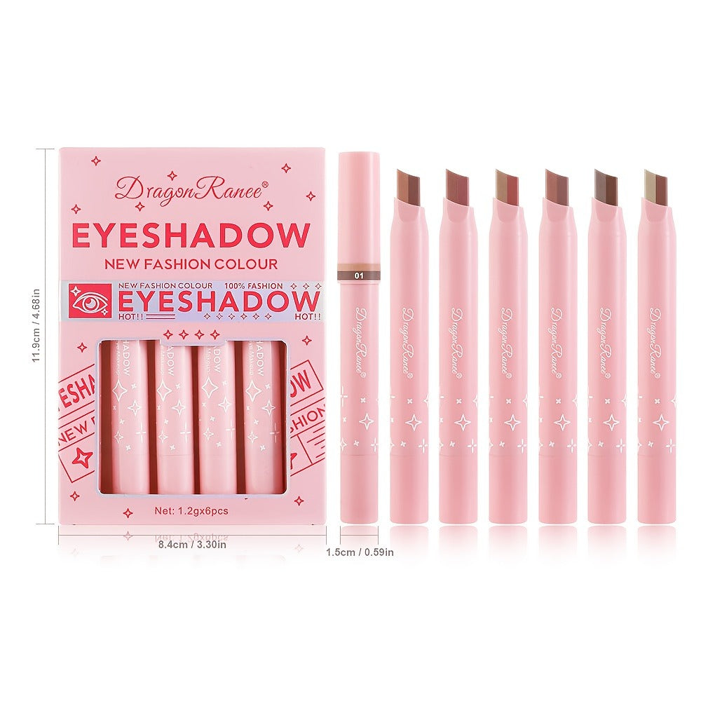 Dual-Color Eyeshadow Stick Set 6pcs Waterproof Two-Tone Eye Shadow Pencil – Smudge-Proof, Non-Fading, Blendable Shimmer & Matte Eye Makeup Kit for Women Beginners, Holiday Gift - product image 13