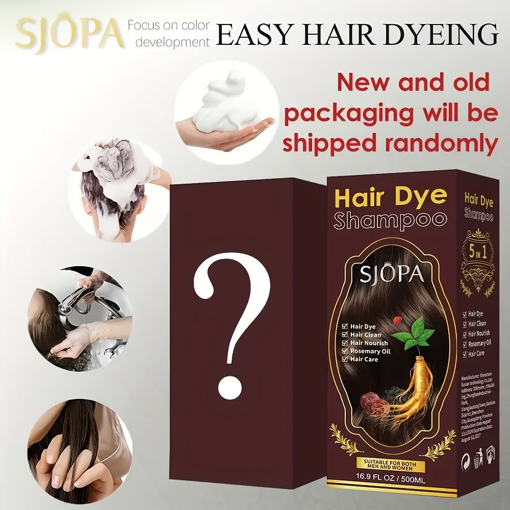 Hair Dye Kit 3-in-1 Color Shampoo with Rosemary Oil 500ml - Natural Safe No Ammonia Quick Coloring Gray Coverage Gentle on Skin Unisex Black Brown Red Purple Silver 12 Shades - product image 16