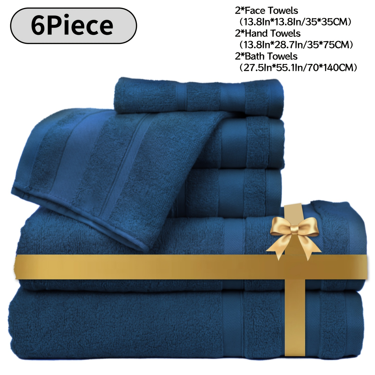 100% Pure Cotton Large Bath Towels for Women & Men, Highly Absorbent Quick Dry Spa Hotel Quality Towels for Bathroom, Bedroom, Gym, Pool & Travel, Soft Fluffy Luxury Towel Sets | Cotton Bath Towel Set 6/10 Piece