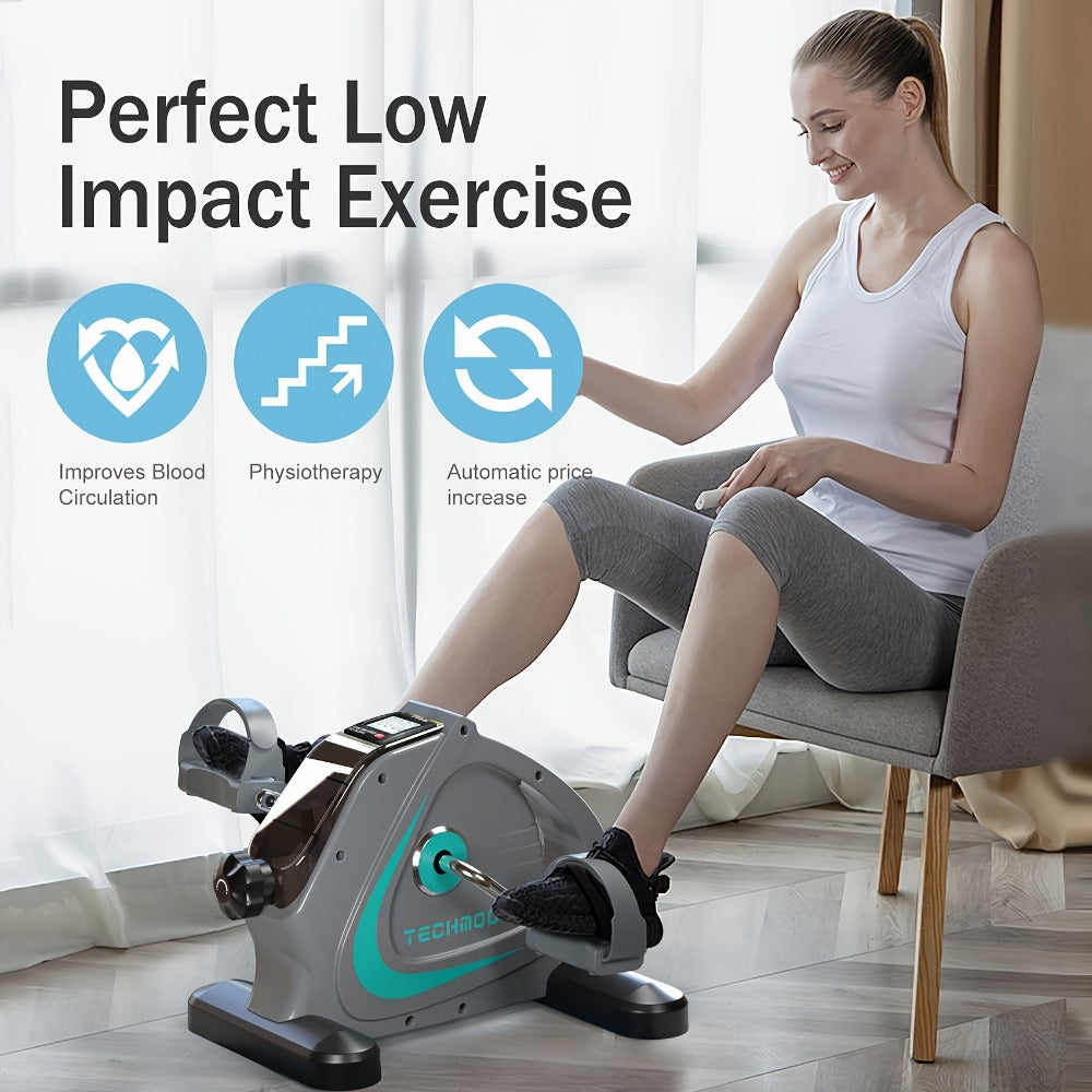 Portable Elliptical Trainer Mini Exercise Bike Under Desk Pedal Exerciser LCD Display 8 Resistance Levels Silent 350lb Capacity Arm Leg Training for Home Office Seniors - product image 16