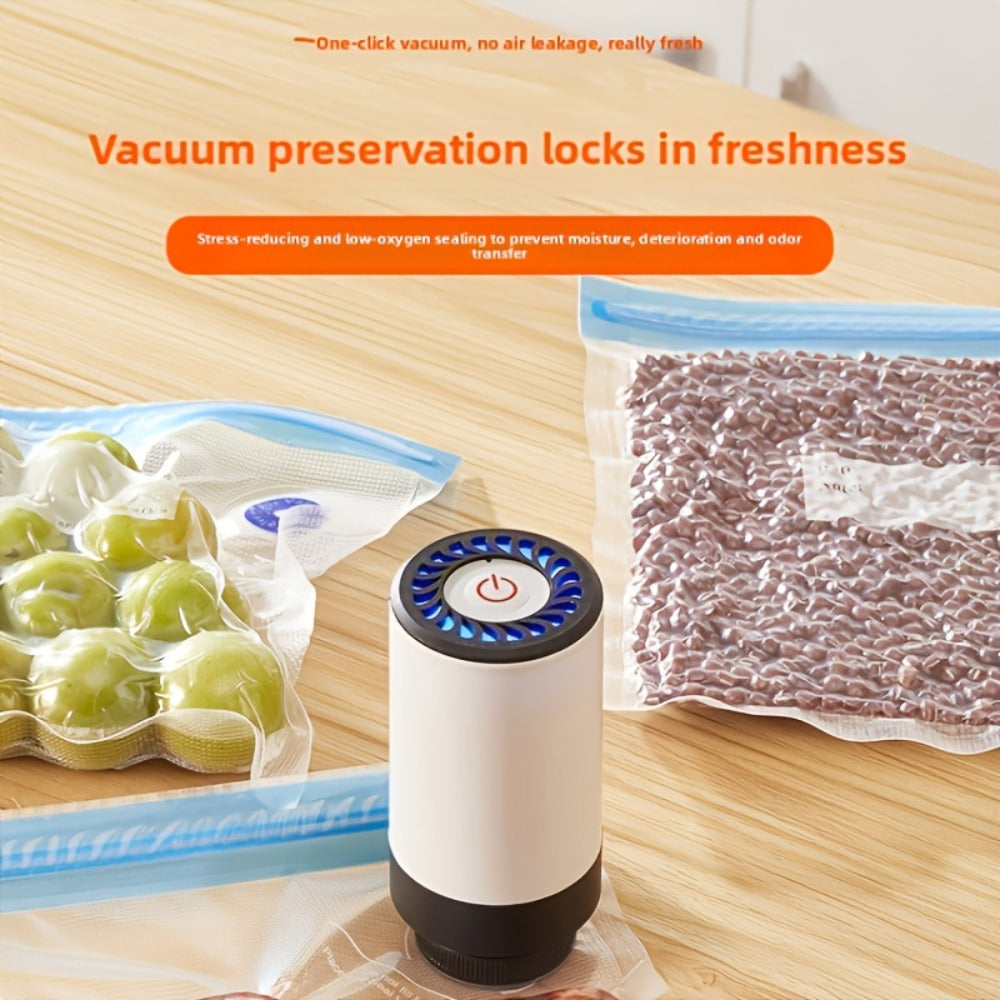 Cordless Vacuum Pump with Multiple Accessories – Portable Food Vacuum Sealer & Dehumidifier for Food Preservation, Crisper Containers, Travel Space Saving & Outdoor Storage - product image 9
