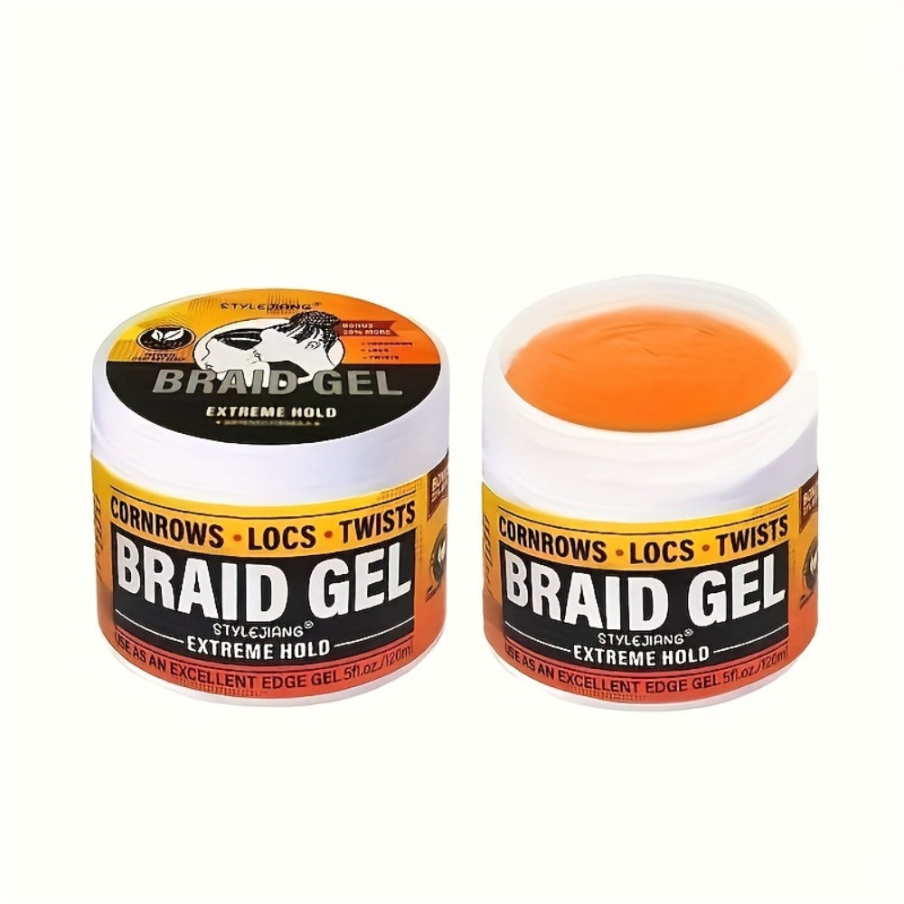 Extreme Hold Braid Gel & Edge Control Hair Wax Pomade — Anti-Frizz, Moisturizing, Long-Lasting for Braids, Locs, Twists & Sleek Styles, Natural Hair, Men & Women — 4/5/6 Pack - product image 12