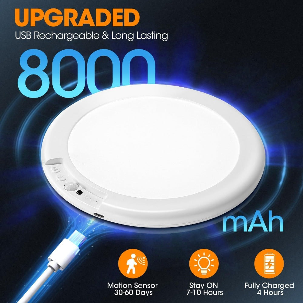 Rechargeable Ceiling Light No Wiring – Battery Operated LED Ceiling Light with Remote Control, Motion Sensor, Dimmable & Timer, Wireless Overhead Light for Bathroom Pantry Hallway  - product image 2