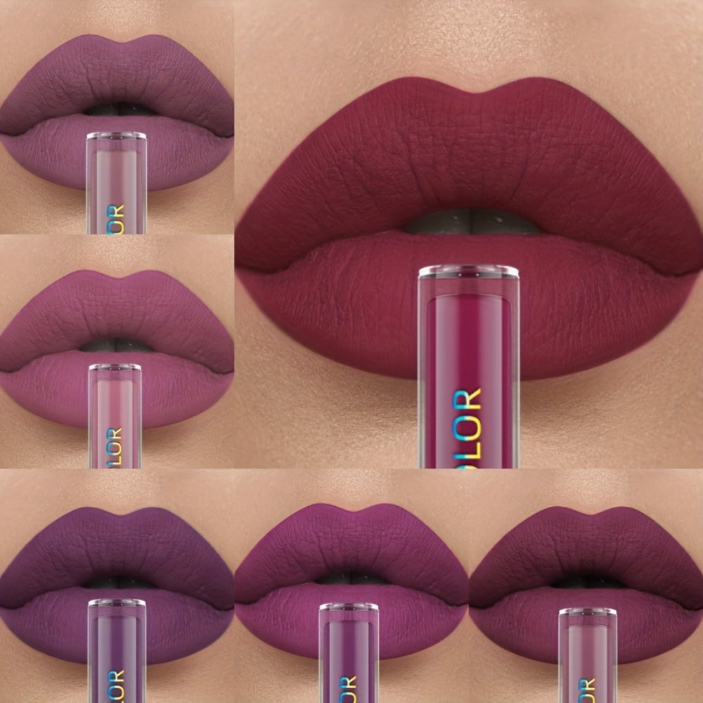 Matte Liquid Lipstick Set 6pcs Lip Glaze Long-Lasting Non-Sticky Non-Drying Colorfast Velvet Finish with Natural Scent Defines Lip Contour All-Day Wear Everyday Makeup Gift Set for - product image 8