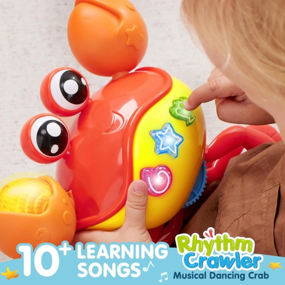 Interactive Tummy Time Toy for Infants, Dancing Walking Sensory Crawling Toy for Babies & Toddlers, Perfect Christmas & Baby Gift | Crawling Crab Baby Toy with - product image 3