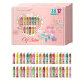 Lip Balm Set 36 Pcs Moisturizing Tinted Lip Butter with Jojoba Oil — 12 Flavors Natural Hydrating Lip Care for Dry Chapped Lips Women Adults Gift Box - product image 10
