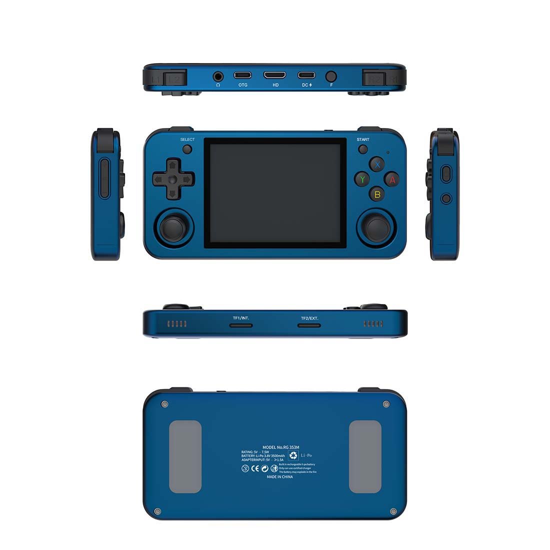 Anbernic RG353M Retro Handheld Game Console | CNC Aluminum Alloy Dual OS Android Linux 3.5" IPS Touchscreen HDMI Hall Joystick 3500mAh Gaming Handheld