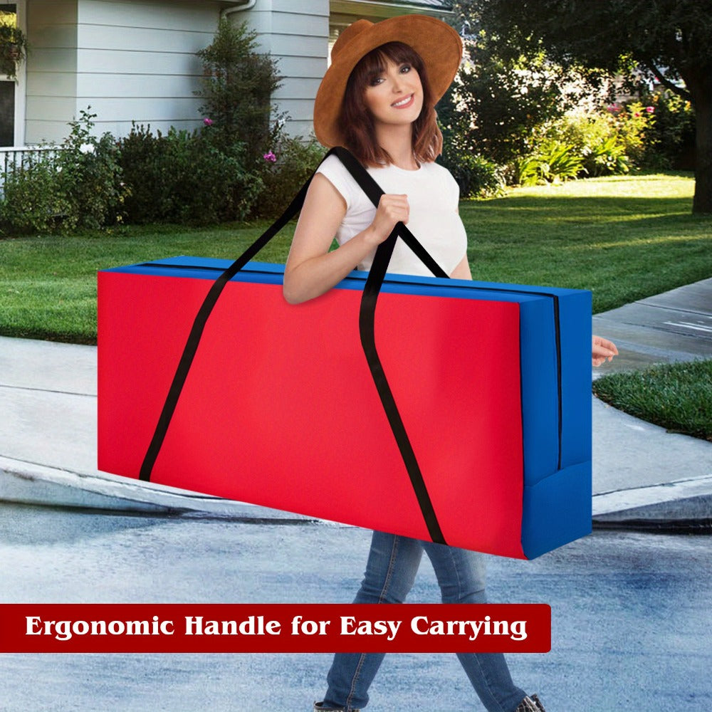 Jumbo 4 in a Row Game Storage Bag Carrying Bag for Giant Connect 4 Game Set Oxford Cloth Shoulder Strap Large Capacity Fits 33x13x29 Game Set Blue Red - product image 5