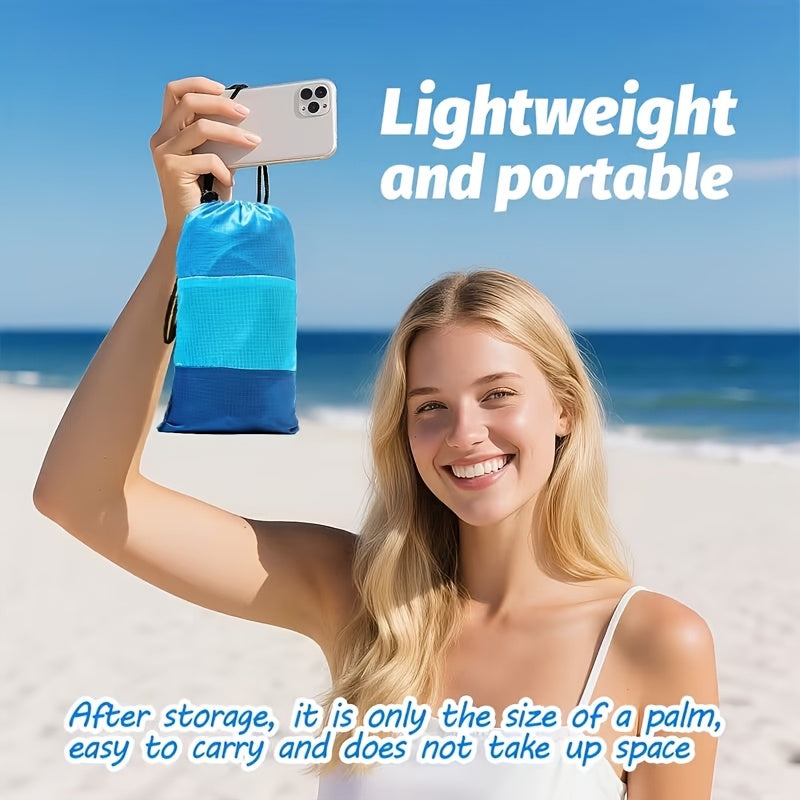 Sandproof Beach Blanket Oversized 55"x78" | Featherlight Waterproof Large Mat for Adults, Travel Camping Hiking Picnic Outdoor Beach Towel