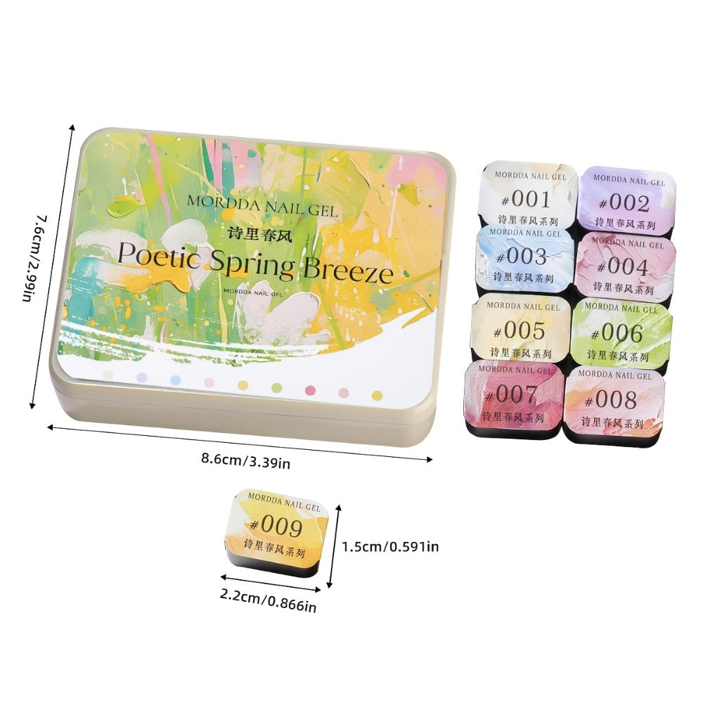Gel Nail Polish Set 9 Colors with LED Lamp Pen MORDDA Spring Breeze - High Saturation Creamy Alcohol-Free Soak Off UV LED Long Lasting Shimmer Finish Salon & Home DIY Manicure Holi - product image 4
