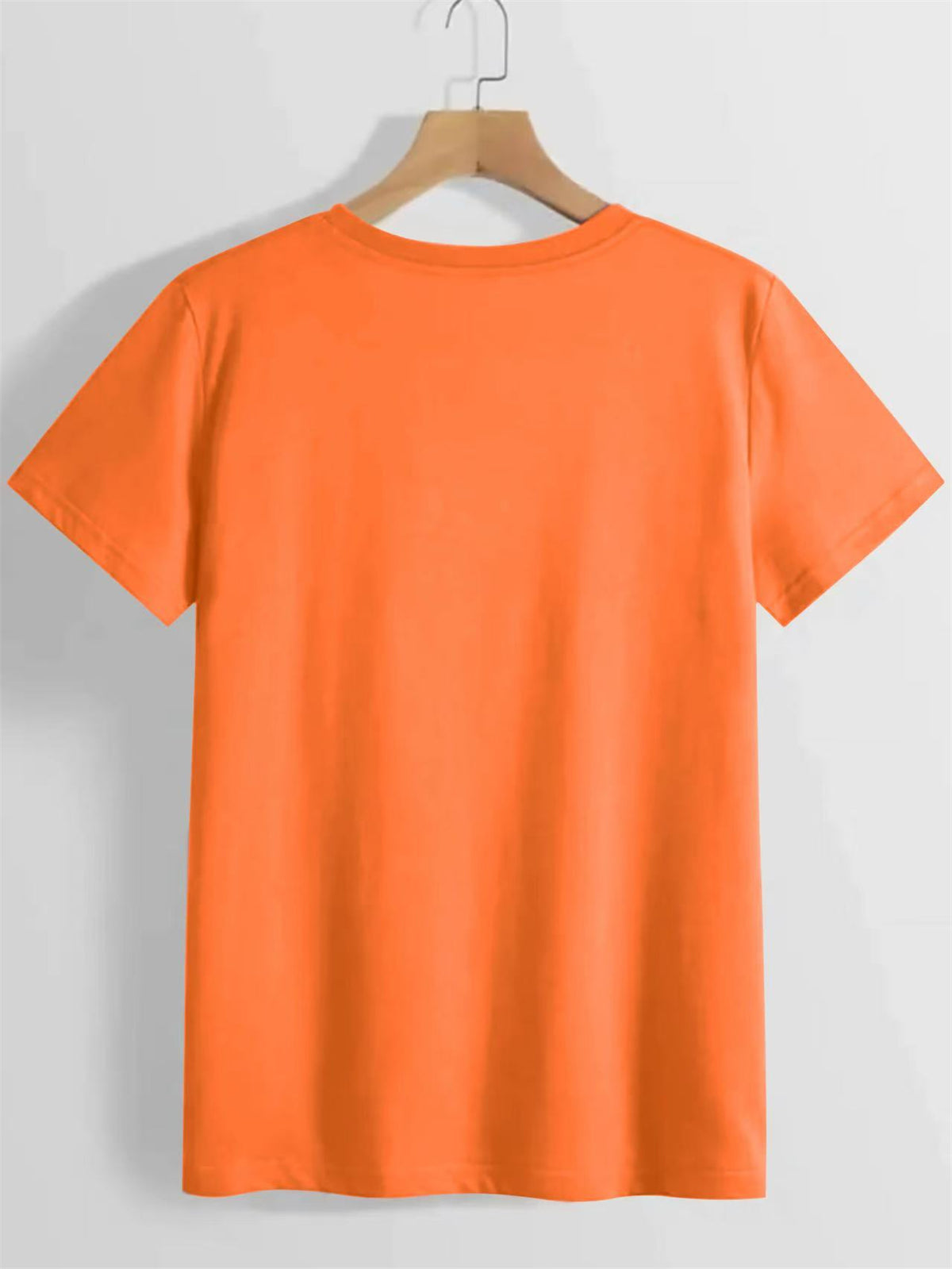 Halloween-themed Printed V-neck Short-sleeve Top, Witch Hat and Broom Print V-neck Short-sleeve Top, Women's Summer Clothing, Women's V-neck Top, Women's - product image 4