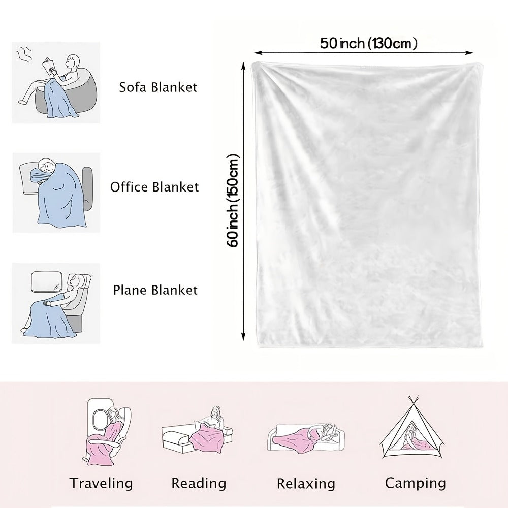Floral Flannel Blanket – 280gsm Soft Warm Elegant Flower Print Bedspread for Sofa, Bed & Living Room, Machine Washable, 3 Sizes - product image 6