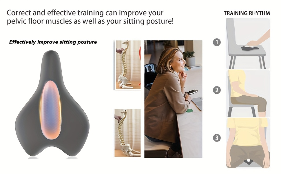 Pelvic Floor Muscle Trainer Cushion – Unisex Rehabilitation Home Fitness Equipment for Men & Women – Electric EMS Massager for Pelvic Floor Exercise & Muscle - product image 6