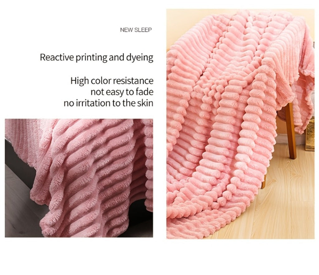500gsm Heavy Plush Blanket – Ultra Thick Soft Warm Fluffy Blanket for Bed, Sofa & Travel, Baby to Double Size, 5 Colors - product image 32