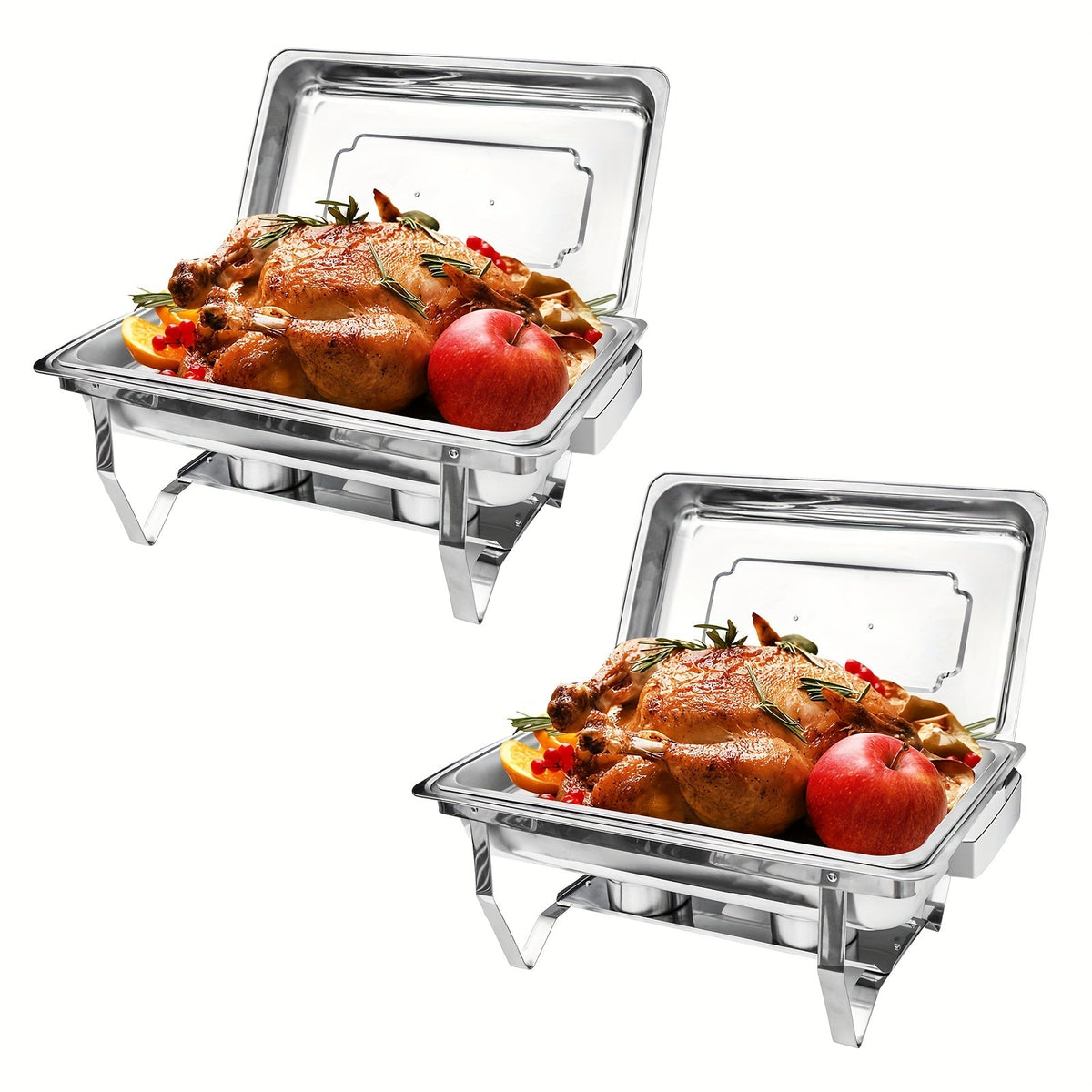 Chafing Dishes Buffet Set 9QT Stainless Steel Food Warmer Trays for Parties Hotel Christmas - 1/2/4/6/8 Pack - product image 18
