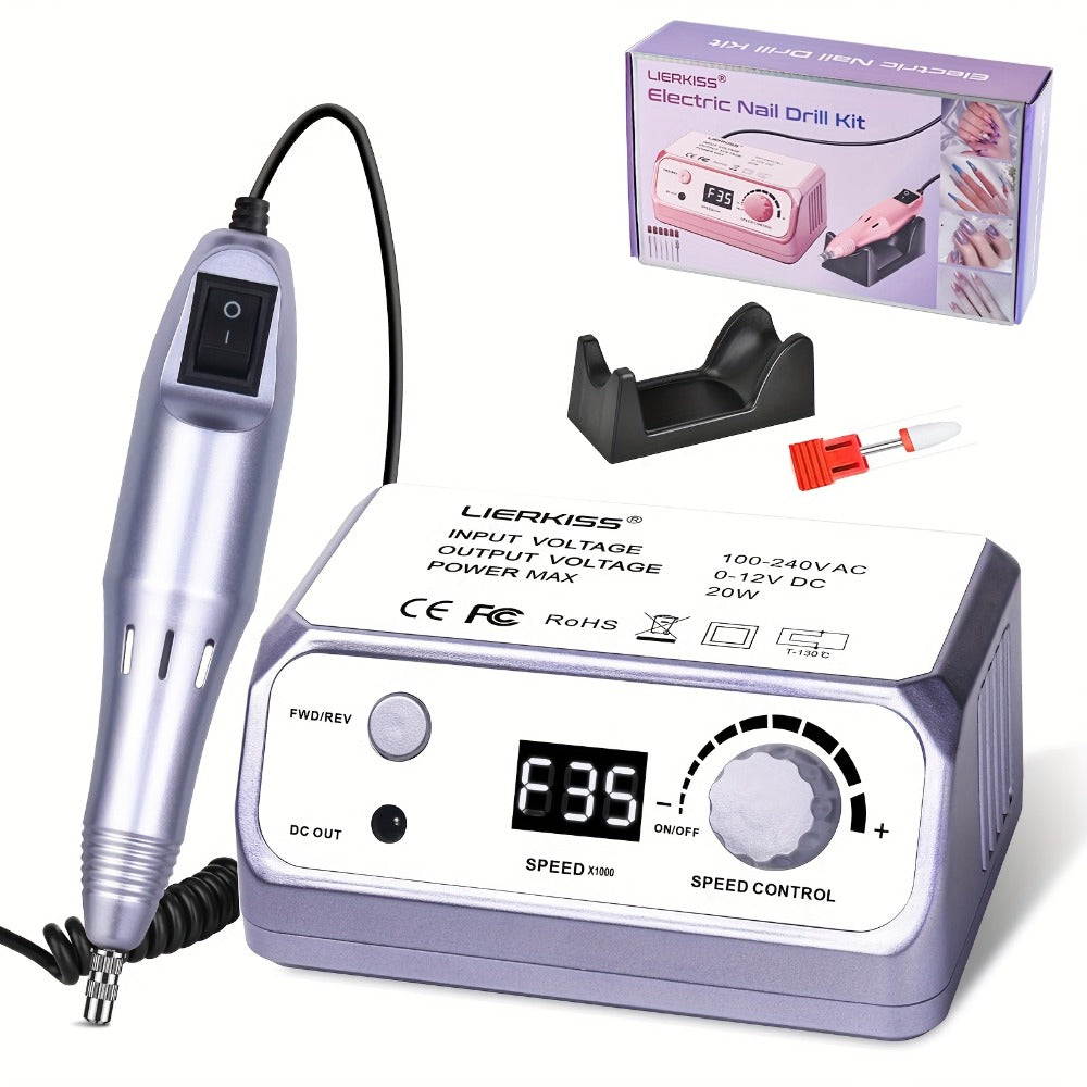 Nail Drill Kit 35000 RPM with 100 Sanding Bands Multiple Drill Bits Electric Nail File for Acrylic Gel Nails Manicure Pedicure Salon Home Use Purple Pink Black - product image 3