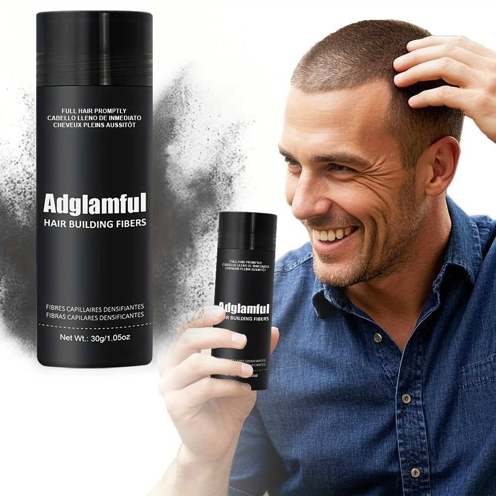 Hair Building Fibers 30g Large Size - Instant Thinning Hair Concealer for Volume, Thickness & Hairline Coverage | Natural Look | Unisex for Men & Women | Black & Dark Brown - product image 17