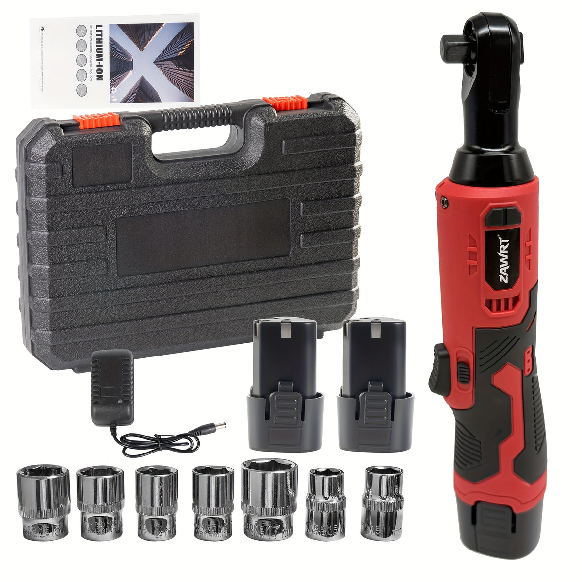 12V Cordless Electric Ratchet Wrench Set, 45Nm High Torque 3/8" Ratchet, Rechargeable High Torque Automotive Repair Angle Frame Installation Tool, Home - product image 6