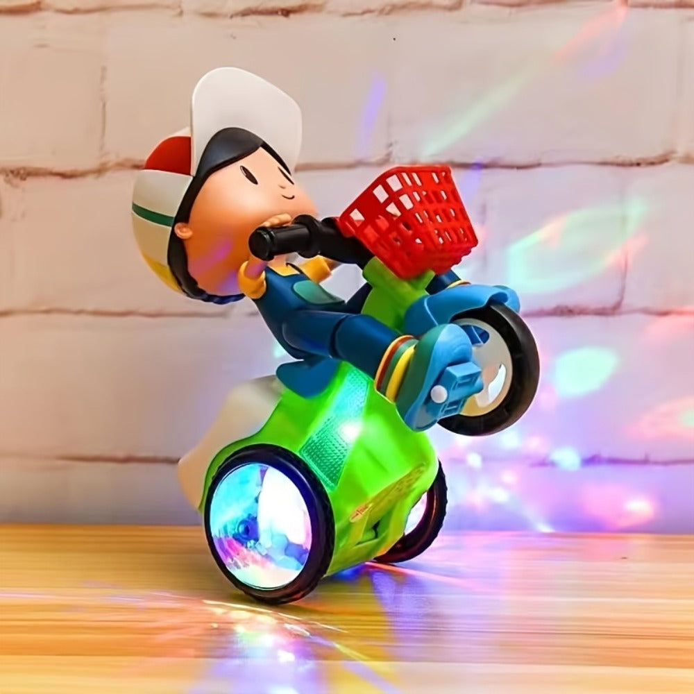 Push & Power Dual-Mode Stunt Vehicle for Toddlers Boys Girls, Birthday Christmas Gift (Multiple Colors) | Kids Electric Tricycle Toy Motorcycle with 360° - product image 19