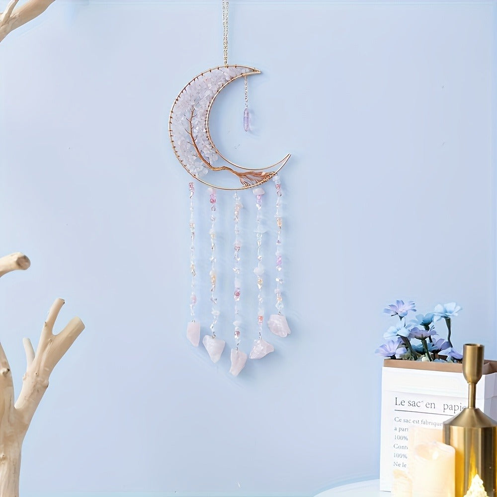 Dreamcatcher Moon Suncatcher Wall Hanging – Handmade Boho Wind Chime Pendant for Indoor Outdoor Garden, Courtyard & Party Decor – Christmas & Birthday Gift - product image 28
