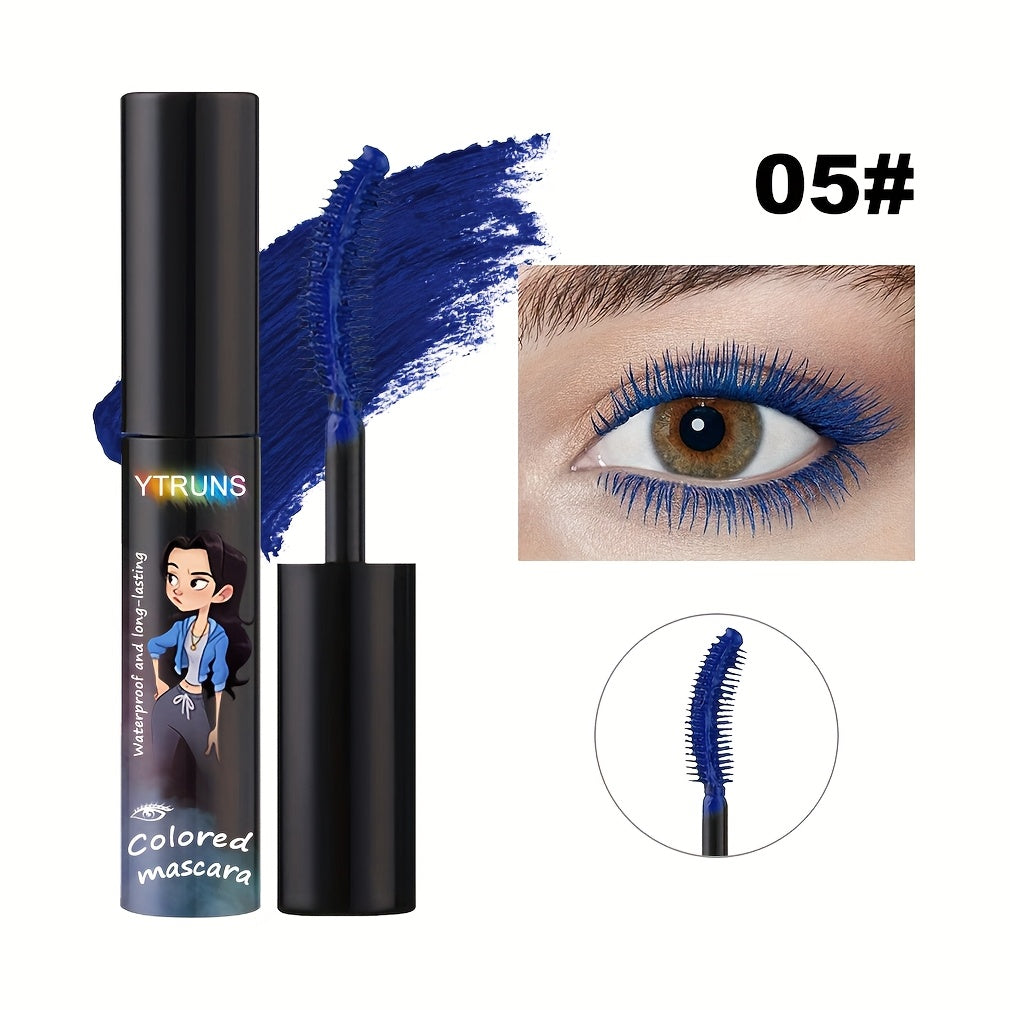 Colored Mascara Waterproof Long-Lasting YT1RUNS Volume Lengthening Curling Lash Formula | 6 Shades White Blue Purple Pink | Plant Squalane | Daily & Party Wear - product image 26