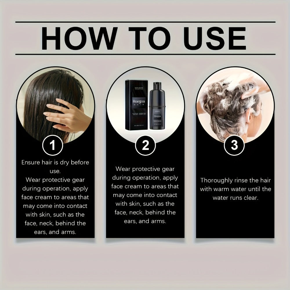 3-in-1 Hair Dye Shampoo Conditioner Color Foam No-Damage Herbal Formula Moisturizing High Shine Easy Apply for All Hair Types Purple Black Red Brown - product image 15