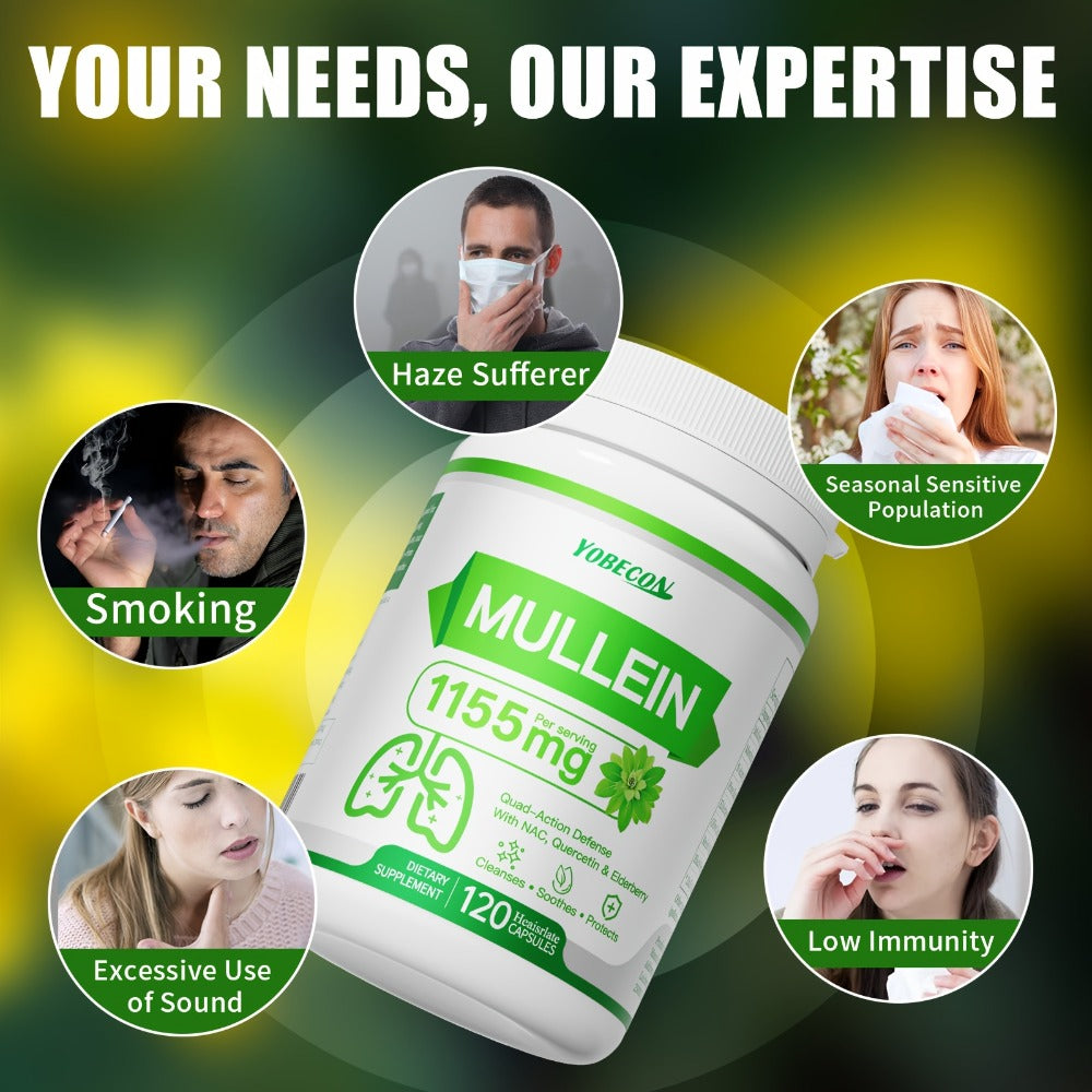 Lung Cleanse Capsules 120 Count with Mullein & NAC for Respiratory Support, Airway & Breathing Comfort, Immune Health, Seasonal & Year-Round Supplement for Adults - product image 8