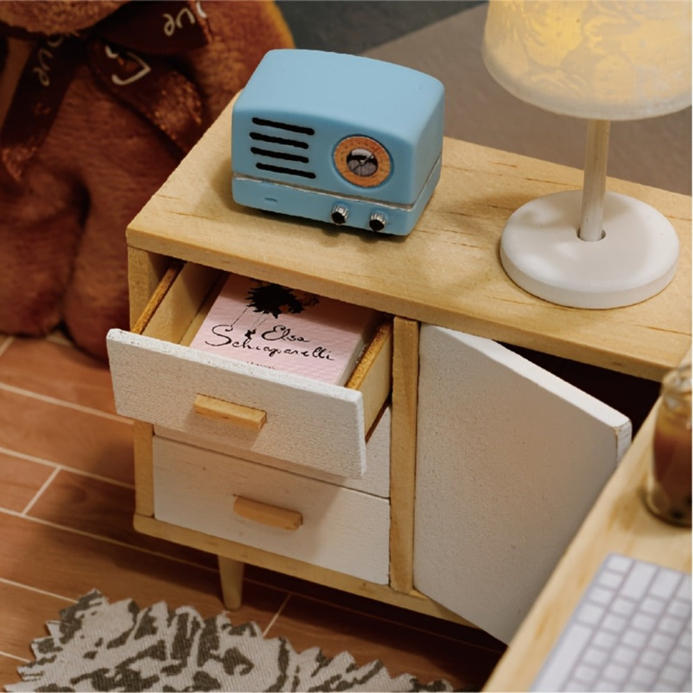 DIY Miniature House Kit Sunshine Study | Handmade Wooden Building Model Mini Collection Scene Home Decoration Shelf Display, Creative Craft Gift for Adults - product image 6