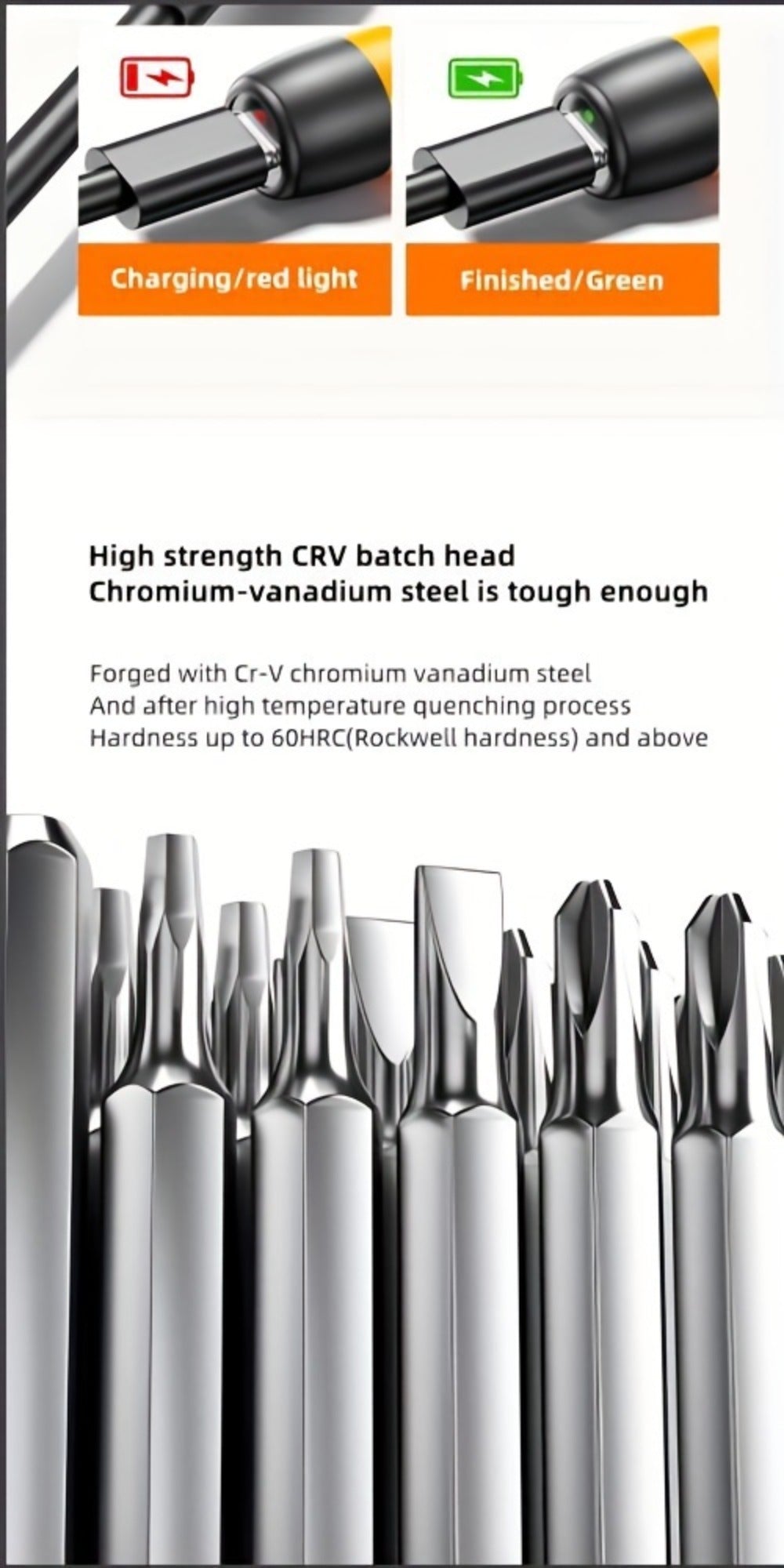 Electric Screwdriver Set 48-in-1, Cordless USB Rechargeable Precision Repair Kit with 38 Magnetic Bits for Phone, Laptop, Camera, Watch - product image 18