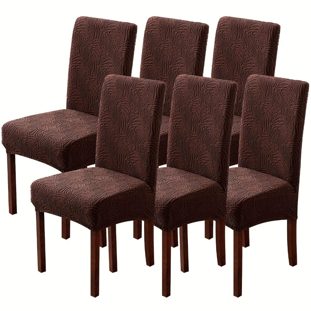 Dining Chair Covers Stretch Jacquard Slipcovers Removable Washable Chair Protector for Kitchen Hotel Restaurant Set of 4 or 6 - product image 5
