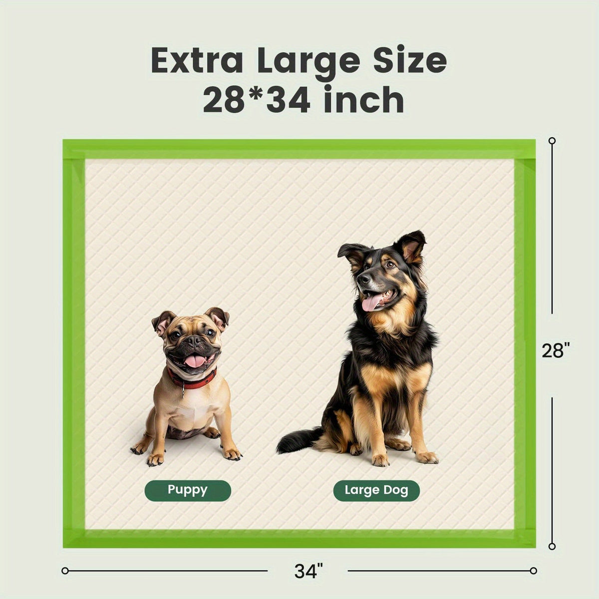 Puppy Pee Pads Jumbo Extra Large for Big Dogs | 6-Layer Heavy Duty Leakproof & Odor Control, Quick-Dry Super Absorbent Training Pads for Housebreaking, Senior - product image 2