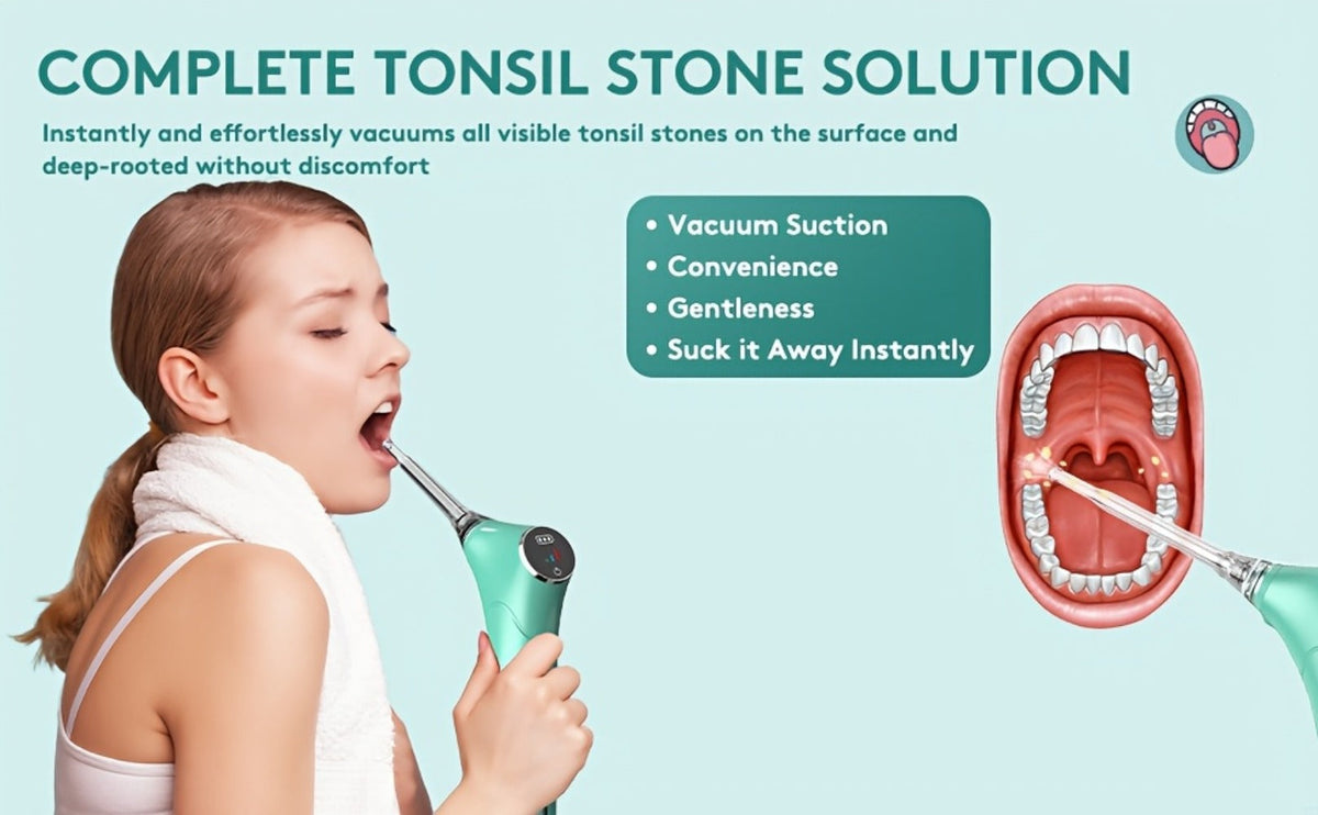 Tonsil Stone Remover Electric Vacuum Kit – Built-In LED Light, 3 Suction Modes & 5X Magnifying Mirror, Oral Irrigator for Safe Effective Tonsil Stone Removal at Home - product image 17
