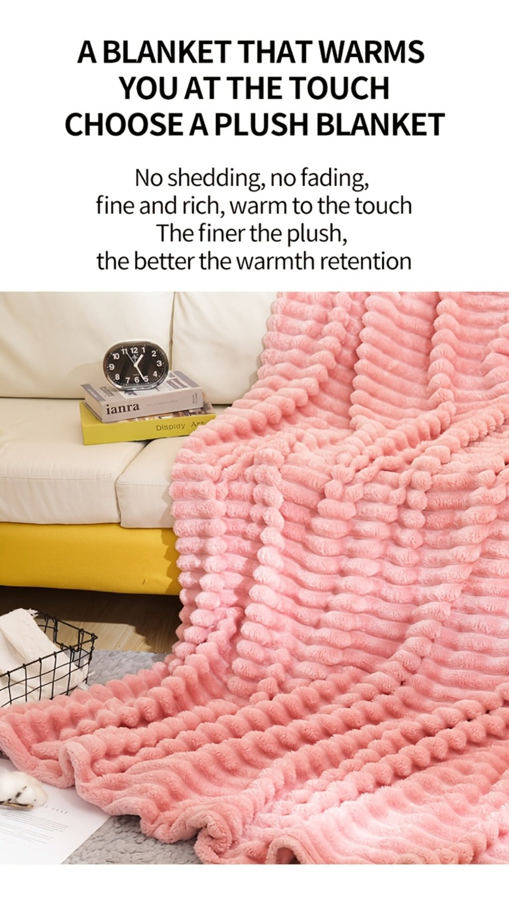 500gsm Heavy Plush Blanket – Ultra Thick Soft Warm Fluffy Blanket for Bed, Sofa & Travel, Baby to Double Size, 5 Colors - product image 28