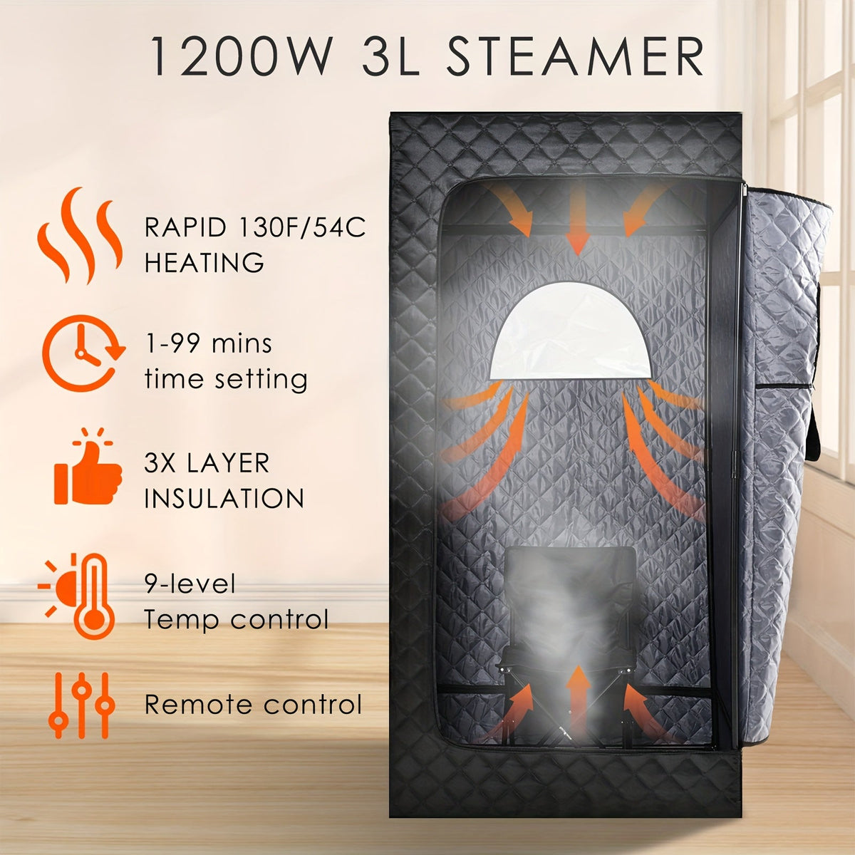 Portable Sauna | Steam Sauna Tent Home Spa Gym Yoga Detox Relaxation - product image 3