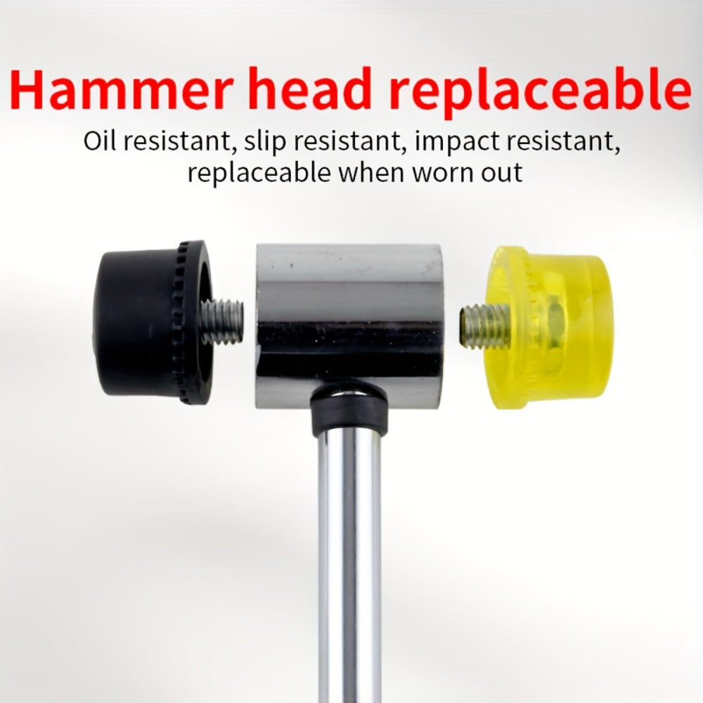 Double-Head Rubber Mallet – Plastic Installation Hammer with Rubber Handle, Rebound-Proof Soft Mallet for Floor Installation, Tile, Jewelry, Leather Crafts & Woodworking (25/30/35/ - product image 2