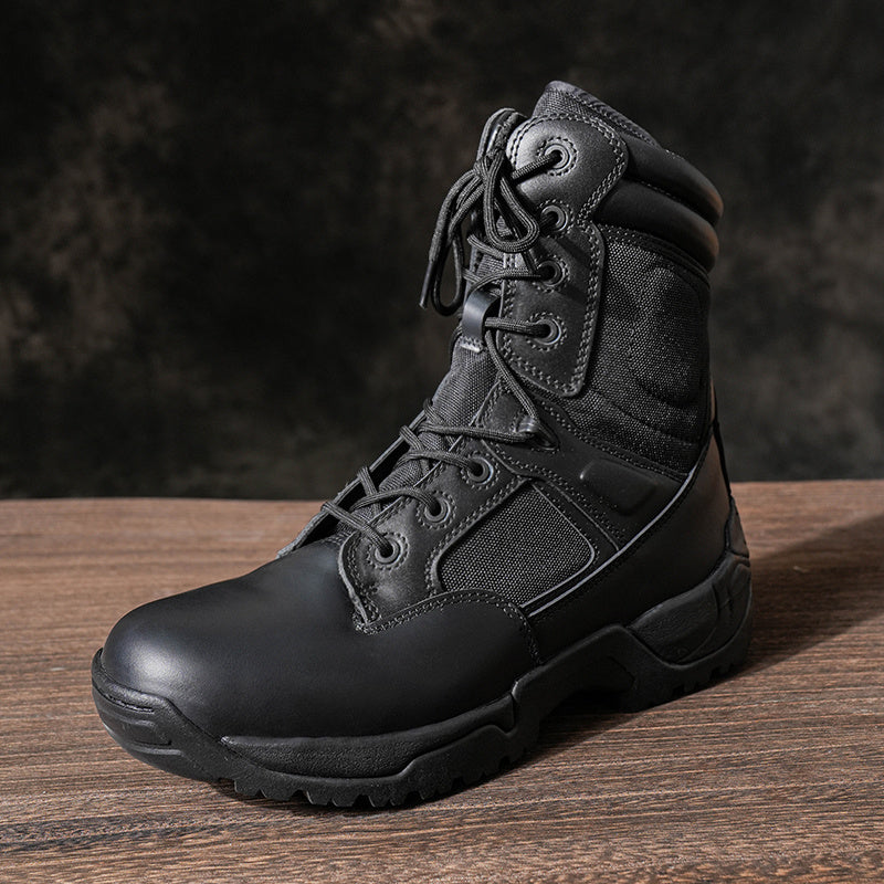 8 Men's Tactical Boot Waterproof Lightweight Comfortable Boots for Work Motorcycle Combat Boots Side Zipper Hiking Outdoor Climbing Activities All Day All - product image 10