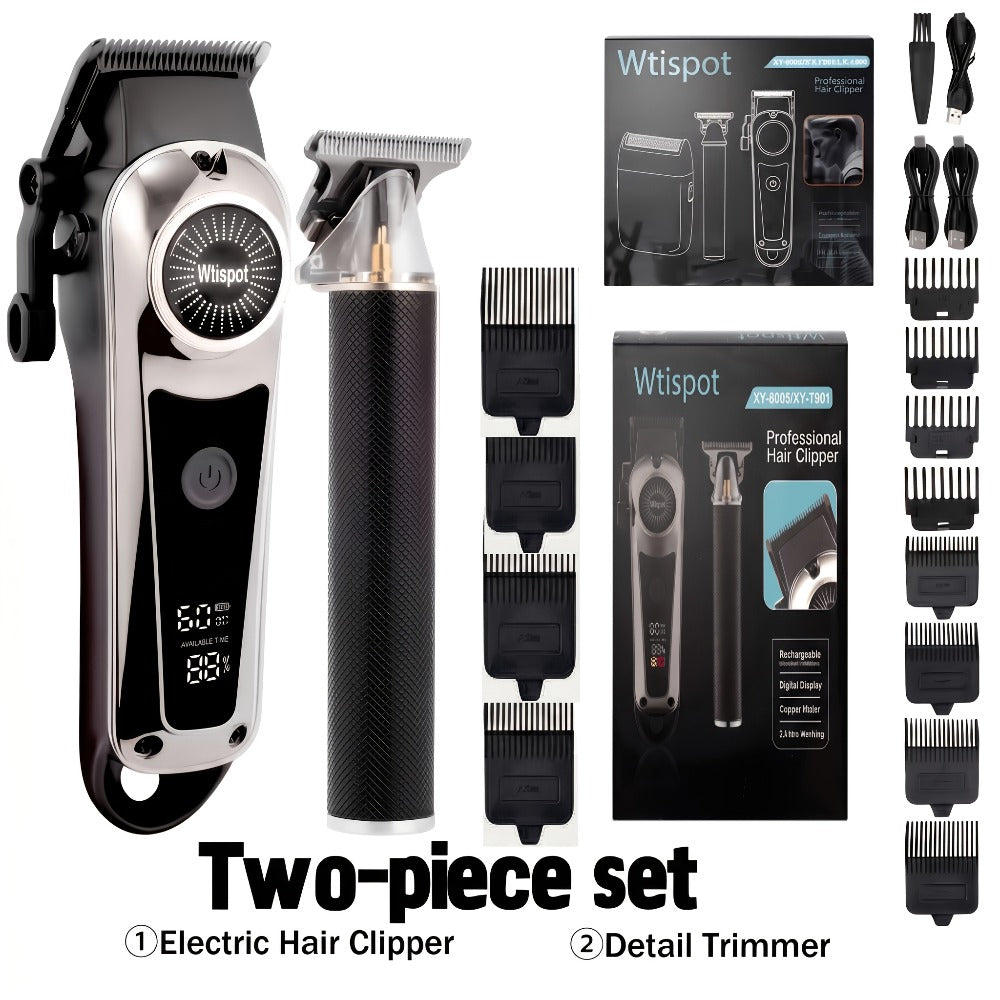3-in-1 Grooming Kit for Men — Electric Hair Clipper, Nose Hair Trimmer & Shaver Set, USB Rechargeable Lithium Battery Cordless, 2 3 4-Piece Options, Black & Golden, Gift for Husban - product image 3