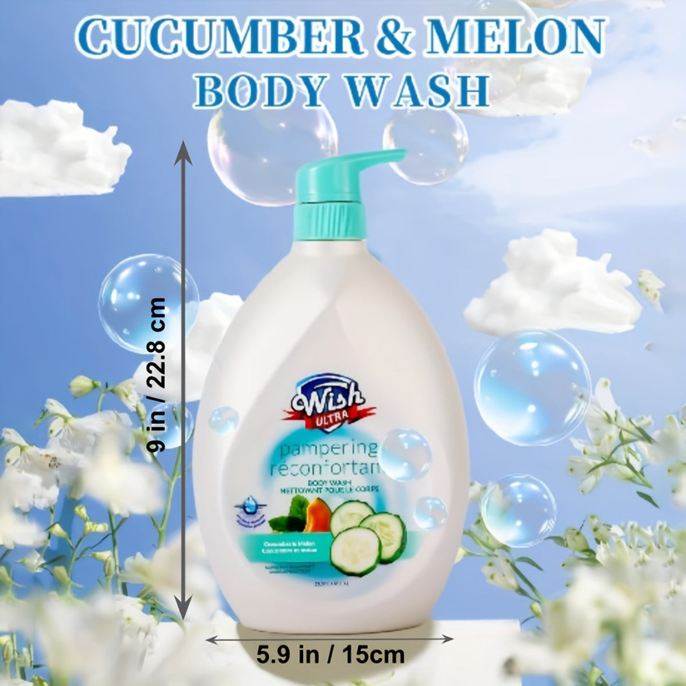 Vitamin E Body Wash for Women & Men Deep Cleansing Blackhead Removal Dead Skin Exfoliating Long-Lasting Fragrance Shower Gel Multiple Scents Cucumber Melon Peach Coconut Shea Butte - product image 6