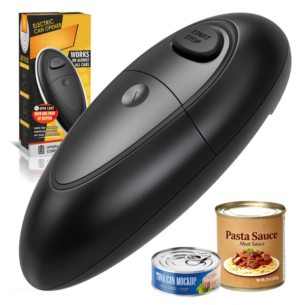 Electric Can Opener One-Touch Automatic – Smooth Edge Battery Operated Handheld Opener for All Can Sizes, Best Kitchen Gadget for Seniors, Arthritis & Weak Hands, Great Gift Idea - product image