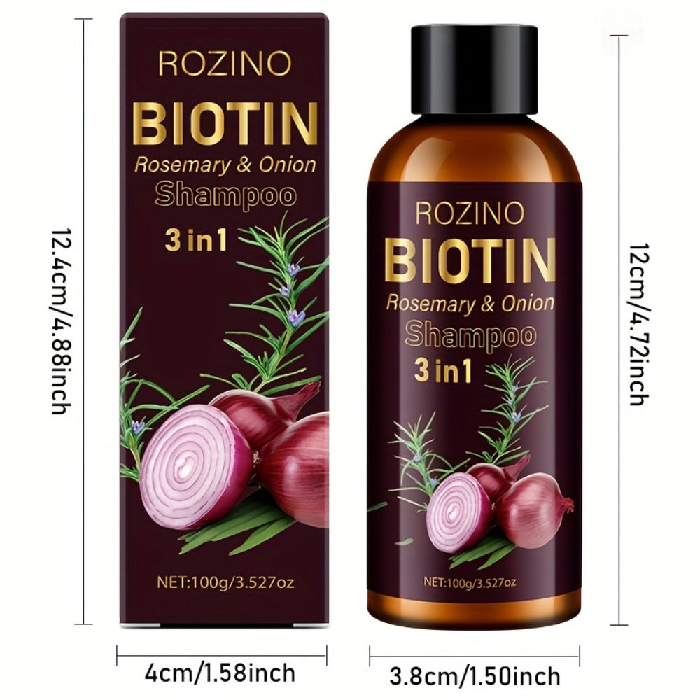 Onion Rosemary Biotin 3-in-1 Shampoo Bar for Hair Growth & Damaged Hair Repair - Scalp Cleansing Strengthening Nourishing Solid Shampoo Bar for Women All Hair Types 100g - product image 4