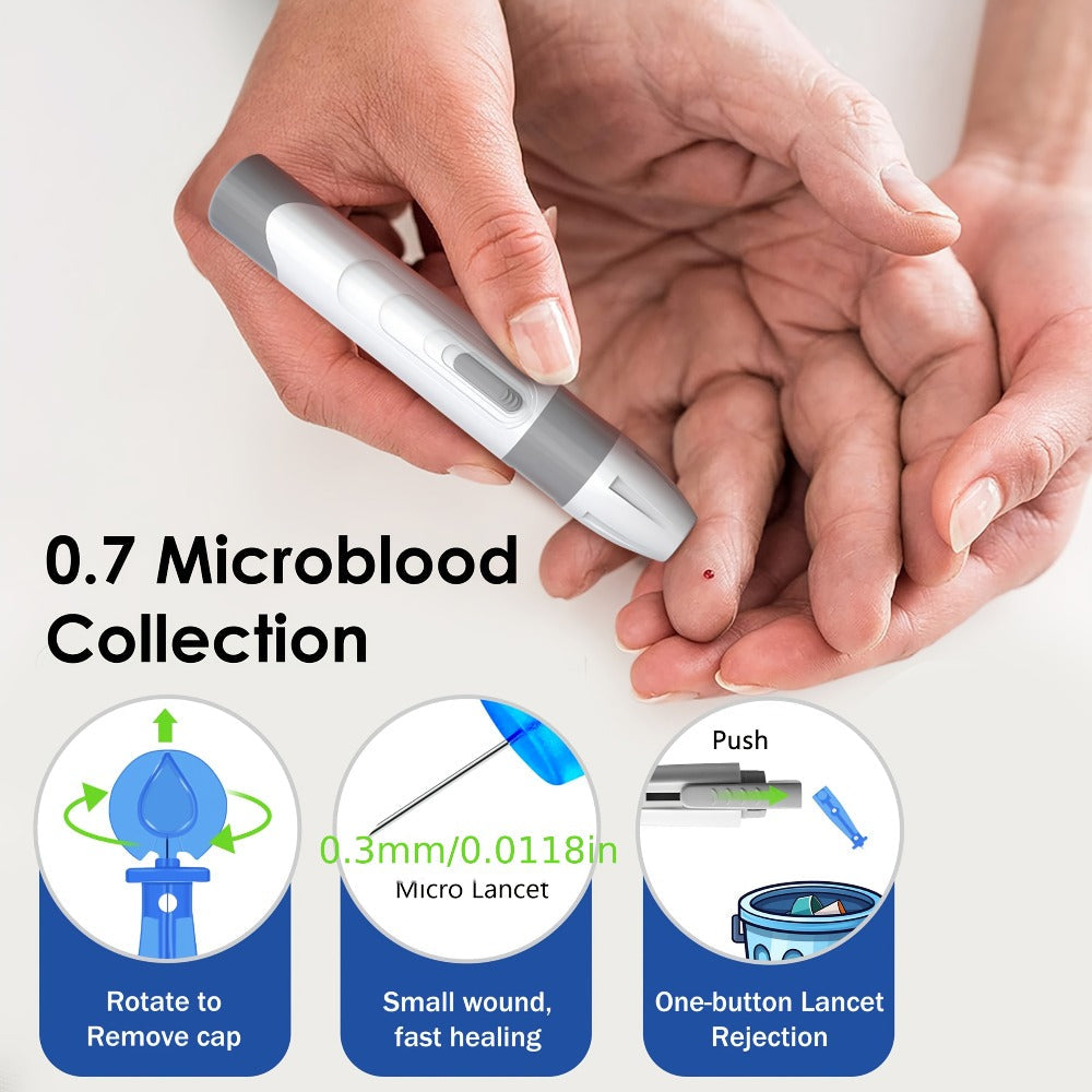 Blood Glucose Monitor Kit with 100 Test Strips & Lancets | Linksun Diabetes Testing Set | Large Display 448 Memory No Coding Glucometer - product image 5