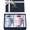 Mr and Mrs Mugs Wedding Gift Set 14oz Ceramic Marble – Bride and Groom Couples Mugs | Bridal Shower Engagement Anniversary Gift | Reusable Grey Pink Couple Coffee Mugs - product image 9