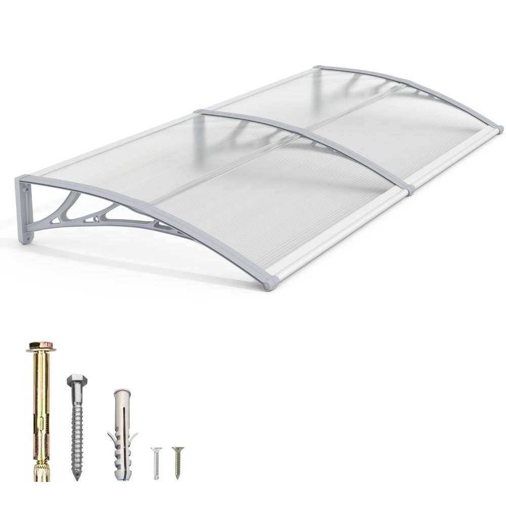 Window Awning Door Canopy Polycarbonate Overhang – UPF 50+ UV & Rain Protection, Leak-Proof Hollow Sheet, Weather-Resistant Outdoor Patio Awning for Doorways, Windows, Storefronts  - product image 17